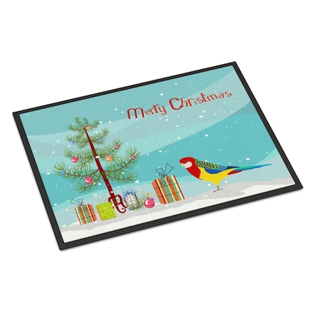 Carolines Treasures 18 x 27 in. Rosella Merry Christmas Indoor or Outdoor Mat CK4503MAT
